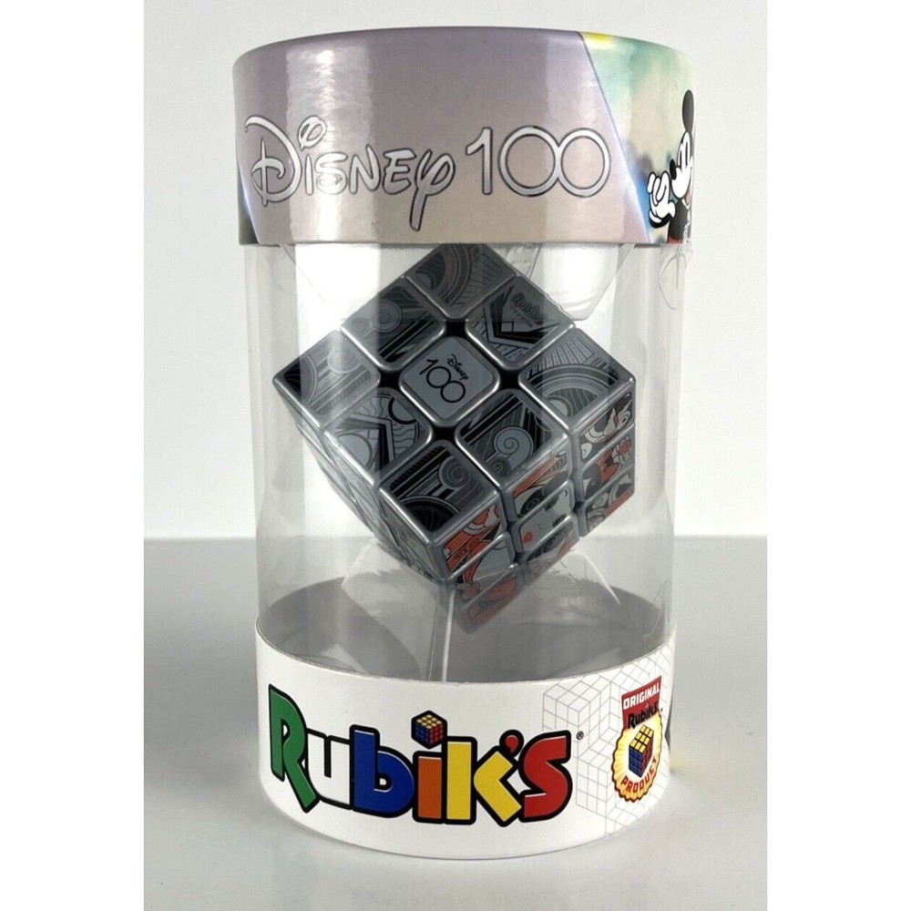 Rubik’s Cube Disney 100 Anniversary Metallic Platinum Cube Mickey New/sealed